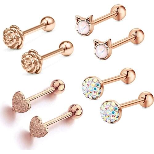 14G Tongue Rings Nipple Ring Surgical Steel Nipplerings Piercings Women 16mm 5/8" Tongue Piercing Jewerly 4 Pairs