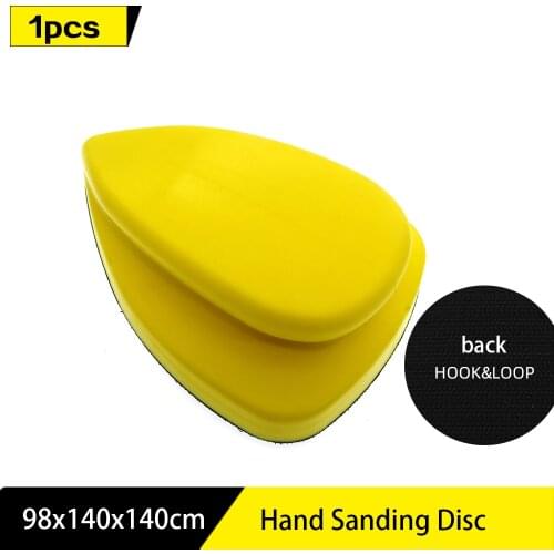 98x140x140mm Hand Sanding Block Hook & loop Sanding Disc Holder PU Foam Grinding Block for polishing wood furniture
