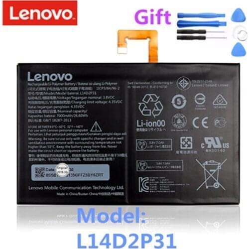 New original L14D2P31 7000mAh battery for Lenovo Tab 2 TAB2 A10-70F A10-70L A10-70LC TB2 X30L TB2-X30F TB2-X30M Batterij