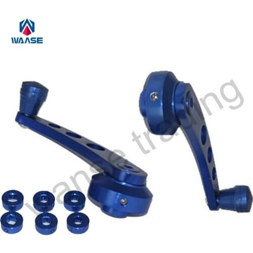 Car Accessories Universal Manual Door Handle Crank Window Winders Truck Pickup Shaft Adapter Winders Set Kit Blue