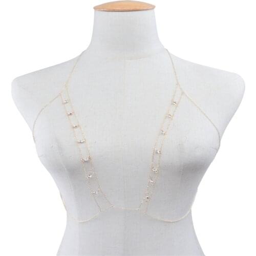 Racket Body Clothing Chain Fashion Sexy Set Handmade Bra Chain European and American Simple Street Chains Necklaces Metal Women