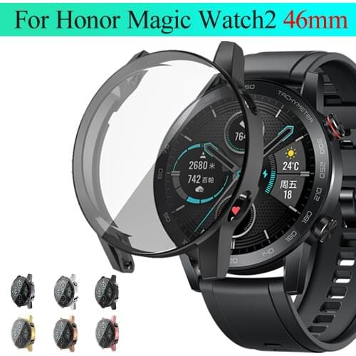 360 Full Cover Soft TPU Watch Case For Honor Magic Watch 2 46mm Ultra Thin Protective Shell Screen Protector Watch Accessories