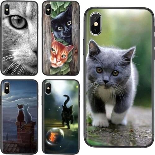 Gray Fantasy Cat For Huawei Honor 8A 8C 8X 9 9A 9I 9X 10 10I 10X 20 20I 20S V10 V40 Lite P9 For Baby Accessories Pouches Cover