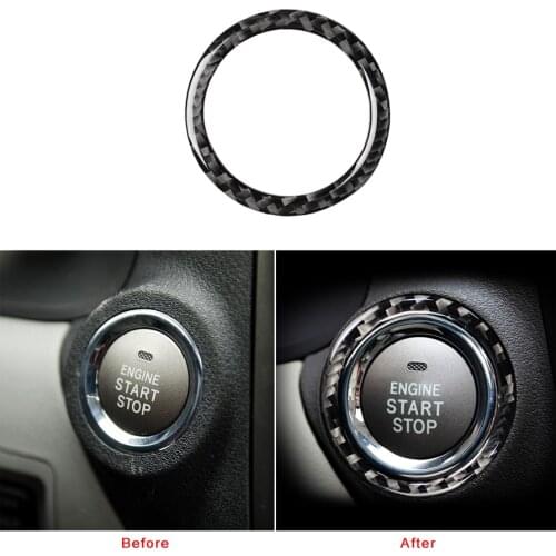 For Lexus IS250 IS250C IS350 IS350C 2006-2013 Carbon Fiber Engine Start Stop Button Ring Sticker Cover Trim Decor Car Styling