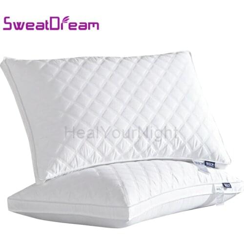 Home Textile Sleeping Pillow 100% Washed Down Feather Bed Pillows Five-star Hotel Memory Pillow Pillow Core Home Use 48*74cm