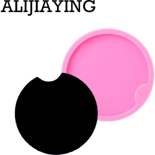 DY0173 6.5cm/7.3cm Glossy Star/Pot Leaf hemp Geode Car Coaster Agate Resin Silicone Mold DIY Craft Jewelry Mould