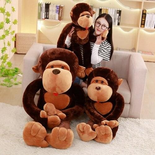 Giant Size Cartoon Monkey Plush Toy Stuffed Gorilla Plush Doll Soft Animal Plush Pillow Cushion Kids Playmates Toys