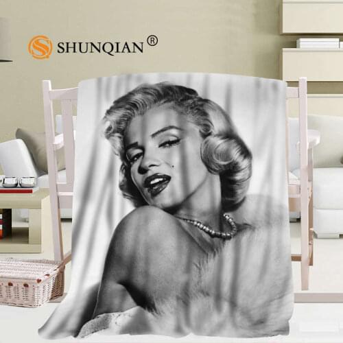 Custom Marillyn Monroe Blanket Home TV Casual Relax for Travel Family Soft Fluffy Warm Blanket more size