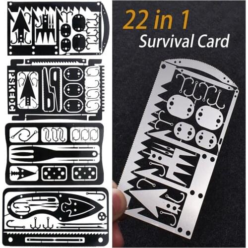 Survival Card Tactical Tool Card Camping Hiking Fishing Hunting Tools