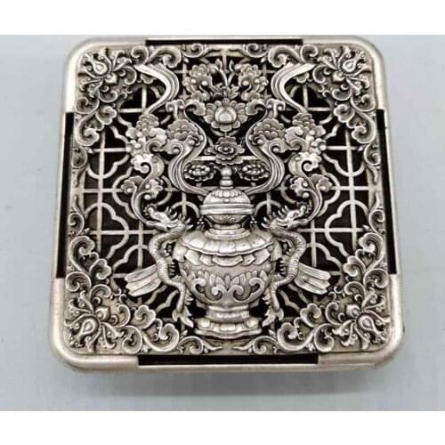 Retro double dragon ink cartridge, Shuanglong incense box, exquisite retro home furnishings