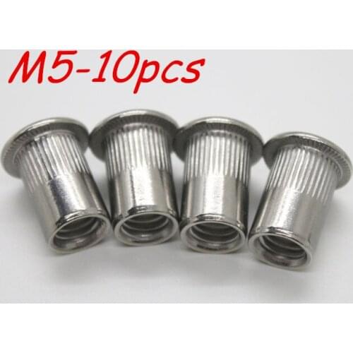 M5 Metric thread 304 Stainless Steel Rivet Nut Rivnut Inserts Nut 10Pcs/Lot Free Shipping