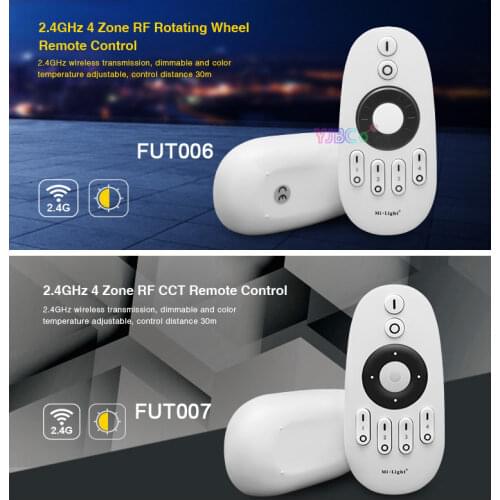 Miboxer 2.4G 4 Zone Color temperature LED Controller Rotating Wheel Remote dimmer Switch work for Mi-light CCT Series products