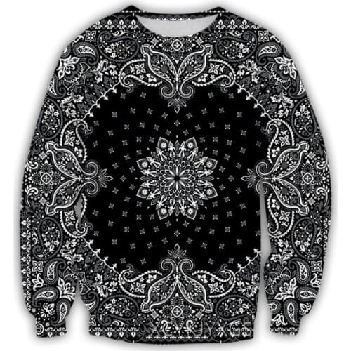 New Bandana Pattern 3D Print Causal Clothing Fashion Men Women Tracksuits Crewneck Hip Hop sweater Plus Size S-7XL harajuku