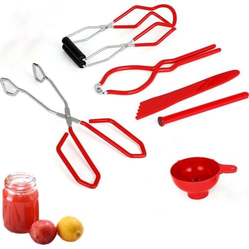 6 PCS Canning Tools Set Canning Kit Can Lifter Tongs Jar Clip Mason Jar Glass Lifter Canning Supplies Kitchen Accessories