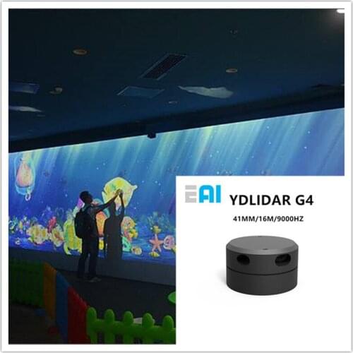 EAI YDLIDAR G4 lidar multi-touch screen animation large-screen interactive system solution large-screen interactive system suite