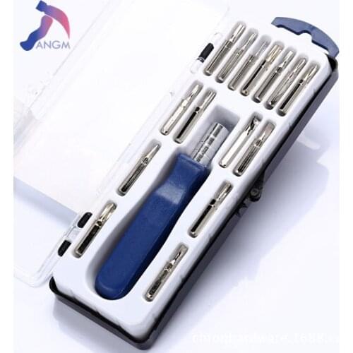 16-In-1 Screwdriver Set Precision CR-V Screwdriver Bit Set Magnetic Hex Torx Screw Bits Repair Phone Laptop Tools Kit