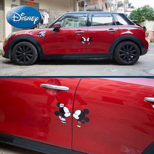 Disney Mickey Mouse Minnie Mickey Lovers Cute Scratch Sticker Side Door Barrier Cartoon Car Sticker Decorative Sticker