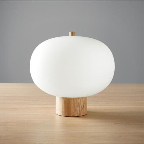 Sitting room hotel real wood desk lamp of the head of a bed modern ins wedding soft outfit glass ball designer lamps