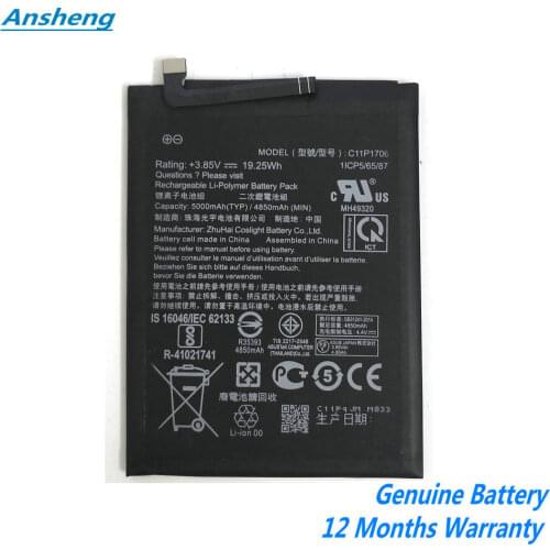 Ansheng Original High Quality C11P1706 5000Mah battery for Asus ZB602KL AIR / COS POLY ZB602KL 4H 4A Mobile Phone