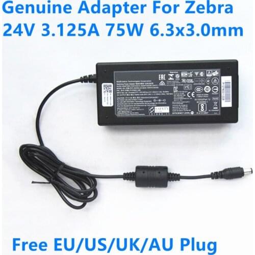 Original FSP075-RAAN2 24V 3.125A 75W AC Adapter For P1076001-006 SAW-52-312524 Zebra Printer Power Supply Charger