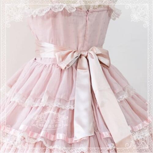 Original Handmade Satin Bow Lolita Belt DIY Bandage Waist Slimming