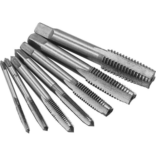 Bearing Wire cone Square Handle Straight Groove Silk Tap M3-M4-M5-M6-M8-M10-M12 Hand Tools 7-Piece Set