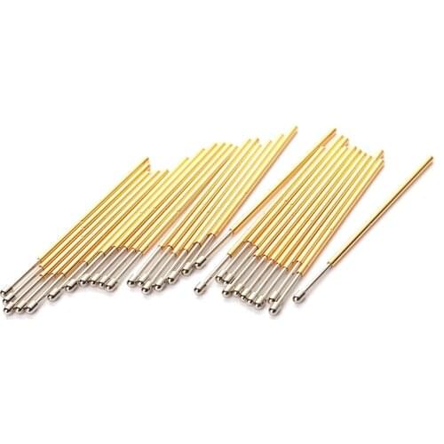 100pcs/packing P100-D2 Big Round Head Spring Test Probe Outer Diameter 1.36mm Length 33.35mm Pogo Pin