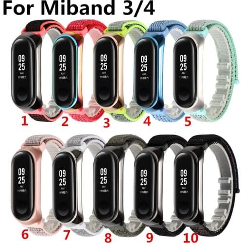Mi Band 3 4 Strap bracelet Silicone nylon Wristband Smart Band Accessories wrist and Mi Band 3 for Xiaomi mi band 3 4 bracelet