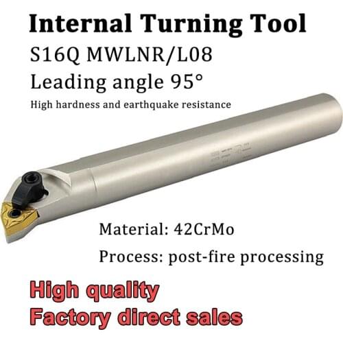 S16Q MWLNR MWLNL 08 White Internal Turning Tool CNC Tool Holder for WNMG080404 WNMG 080408 Carbide Inserts Lathe Cutter Tools