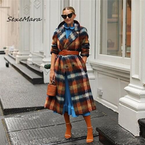 SexeMara Women's Plaid Coats