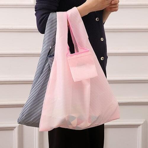 Folding Reusable Shopping Bag Eco-friendly Shopping Handbags Portable Tote Household Grocery Storage Bag Storage Supplies