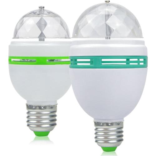 Smart Auto Rotating RGB DJ Bulb LED Stage light E27 3W 6W AC110V-220V Home Party Disco lamp Dance Entertainment Decor lighting