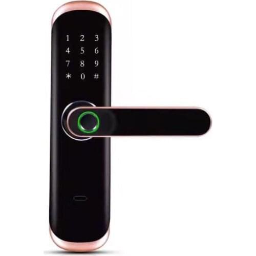 Electronic Fingerprint Lock WiFi Touch Screen Password IC Card Smart Door Lock With Mechanical Key For Tuya Hotels Security Lock