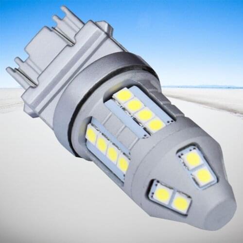 High Quality 3157 3156 Super 30 SMD 3030 LED Amber Yellow Turn Signal White P27W T25 Car bulbs Red P27/7W Auto Light Source Lamp