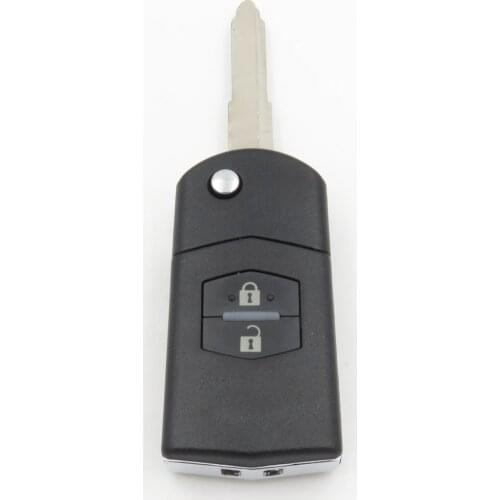 1pcs for Mazda 2 Button Remote Flip Key Shell to fit for Mazda 2 3 5 6 RX7 RX8 BT50 NO LOGO