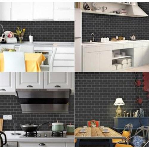 3d imitation brick gray self-adhesive wall stickers indoor wall stickers TV background living room epoxy stereoscopic wallpaper