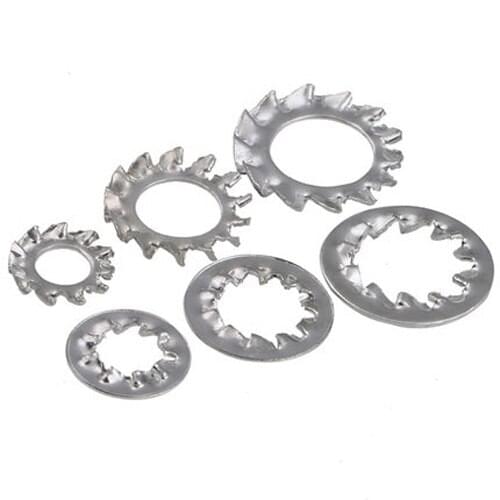 50pcs M3 M4 M5 M6 M8 M10 steel Inside sawtooth gasket washer locking wringer washer serrated gaskets