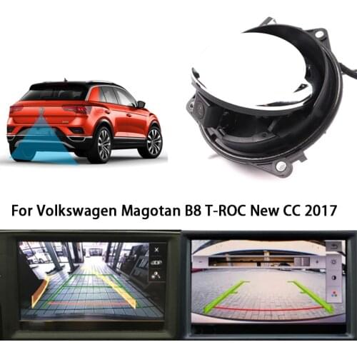 CCD HD Car Flip Logo Reverse Camera For Volkswagen Magotan B8 T-ROC New CC 2017 Emblem Rear View Camera Night Vision Waterproof