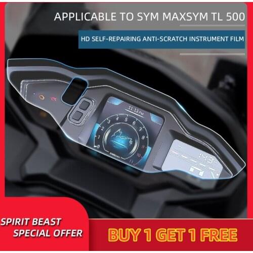Spirit Beast Motorcycle speedometer TPU Scratch Protection Film Dashboard Screen Instrument waterproof Film For SYM Maxsym TL500