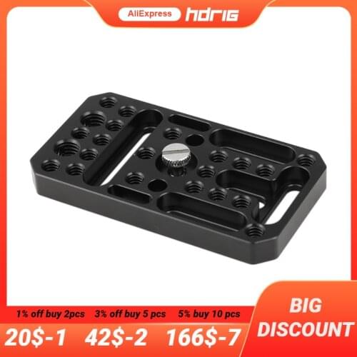 HDRIG Multipurpose Cheese Plate Extension Platform With 1/4" 3/8" Threads Mounting Grooves for Camera Cage