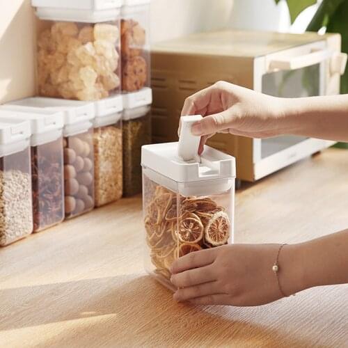 Airtight Food Storage Containers Set with Lock Lids Plastic Dry Food Canisters for Kitchen Organization for Cereal Flour Sugar