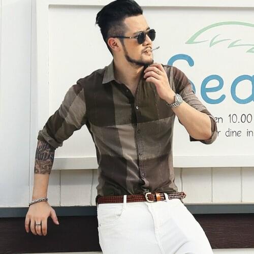 Мужские клечатые рубашки MIXLIMITED China At AliExpress