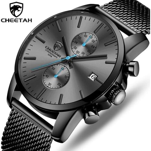 Watches Men 2019 Fashion Quartz Watches Stainless Steel Mesh Sports Wristwatch Chronograph Date Mens Watches Relogio Masculino