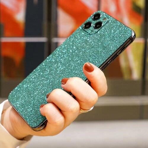 For iPhone SE 2020 7 8 Plus X XR XS Max 11 Pro Max Sticker Glitter Bling Matte Front and Back Film Shining Luxury For iPhone 11