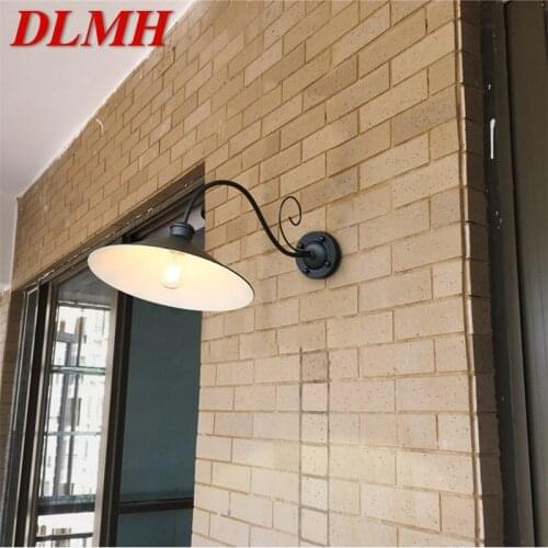 DLMH Wall Lamp Outdoor Classical Sconces Light Waterproof Horn Shape Home LED For Porch Villa