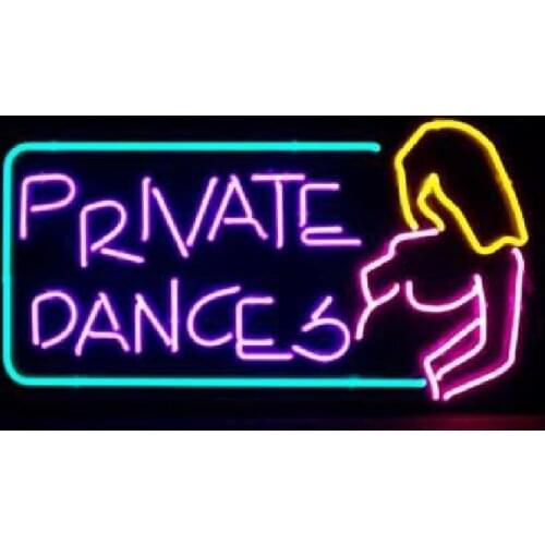 Neon Sign Private Dance neon sign Beer Bar club Handcrafted love advertise sign for ROOM Glass Display Boards Crown Roya Sign