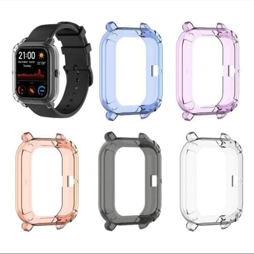 OOTDTY TPU Protective Cover Slim Bumper Shell Protector for Huami Amazfit GTS Watch Kit