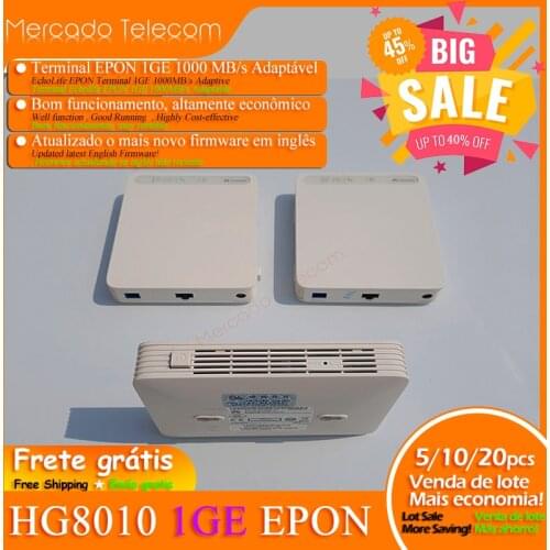 10/20pcs Lot SecondHand Gigabit 1GE 8010 Epon GE English os Network router FTTH Fiber Optical Class B