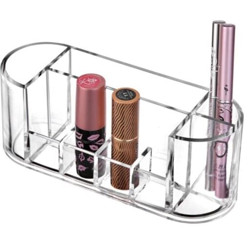 Plastic Makeup Cosmetic Organizer Makeup Brush Storage Box Lipstick Holder box Display Shelf Escritorio clear acrylic organizer