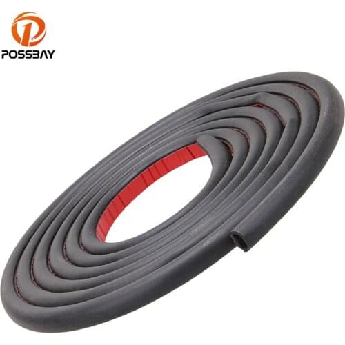 POSSBAY 3.1M/10.5FT Rubber Door Edge Guards D Shaped Molding Protection Strip Scratch Protector Car Door Guard Crash Sticker